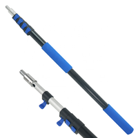 Perche d'extension portable avec verrous rapides bleus pour fenêtres et sols, connecteur universel à vis en métal