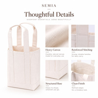 Sac fourre-tout en toile grande capacité avec coutures renforcées, sac à main en toile simple pour femme, sac de shopping personnalisable en couleur et taille