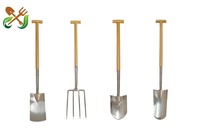 Bêches de jardin robustes à long manche, bêches à main pour le sol, bêches de jardinage en acier inoxydable poli miroir et acier au carbone, manuelles