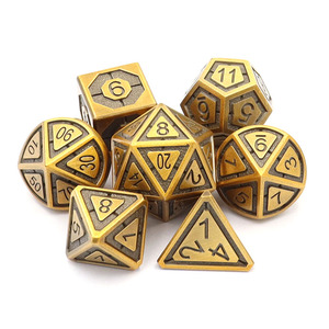 7pcs Kẽm hợp kim kim loại Dice Set cho <span class=keywords><strong>D</strong></span> & <span class=keywords><strong>D</strong></span>/Dungeons & Dragons chết đúc, đánh bóng kết thúc, chống xước, biểu tượng tùy chỉnh có sẵn - Product Image 1