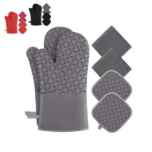 Juego de Utensilios de Cocina Resistentes al Calor, Antideslizantes, para Horno, Microondas, Barbacoa, Guantes de Cocina - Product Image 1