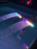 Lampu LED Portabel untuk Kolam Renang, Perangkat Air Terjun untuk Kolam Renang Tiup, Aksesoris Tahan Air, Lampu Malam, Air Asin