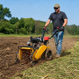 Rotary Weeder <b>Machine</b> Gasoline Powered <b>Walk</b> Behind Mini Tiller For Garden Agriculture - Product Image 1