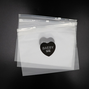Eco-Friendly Zipper Clothes Packing Pe Custom Printed Frosted Zipper Plastic Bag