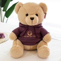 NOUVEAU design Offre Spéciale Ours en peluche personnalisé avec sweats à capuche brodés Ours en peluche drôle Jouets en peluche animaux