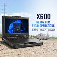 Nouvel ordinateur portable robuste Intel Getac X600 avec écran FHD, clavier anglais, Windows 11 Pro pour l'inspection en extérieur