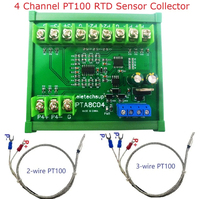 Eletechsup PTA8C04 DC 12V/24V 4CH -40~500C PT100 RS485 Modbus RTU Capteur de température en platine A770