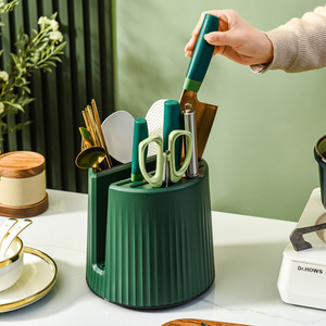 Organizador de cocina para ahorrar espacio de 360 grados, accesorios, estante giratorio de plástico, soportes de almacenamiento, instalación de tipo de pie - Product Image 4