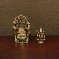 Statue de Bouddha Rétro en Laiton, Ornement Éléphant Thaïlandais, Décoration de Bureau, Artisanat de Collection, à Tenir à la Main