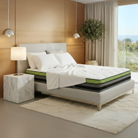 Matelas hybride à ressorts ensachés de 12 pouces, taille Queen, vente en gros