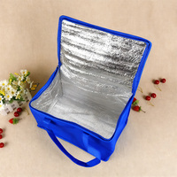 Sac isotherme pliable en non-tissé, réutilisable, portable, avec logo personnalisé, pour le transport de nourriture