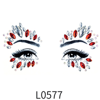 Autocollants de visage en strass virals, maquillage lumineux, tendance TikTok, art corporel pour festivals, bijoux en cristal DIY pour Halloween