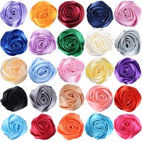 Grosir bunga buatan sutra kualitas tinggi 5.5 Cm Aksesori buatan tangan bunga Diy warna-warni dekorasi pernikahan mawar kecil