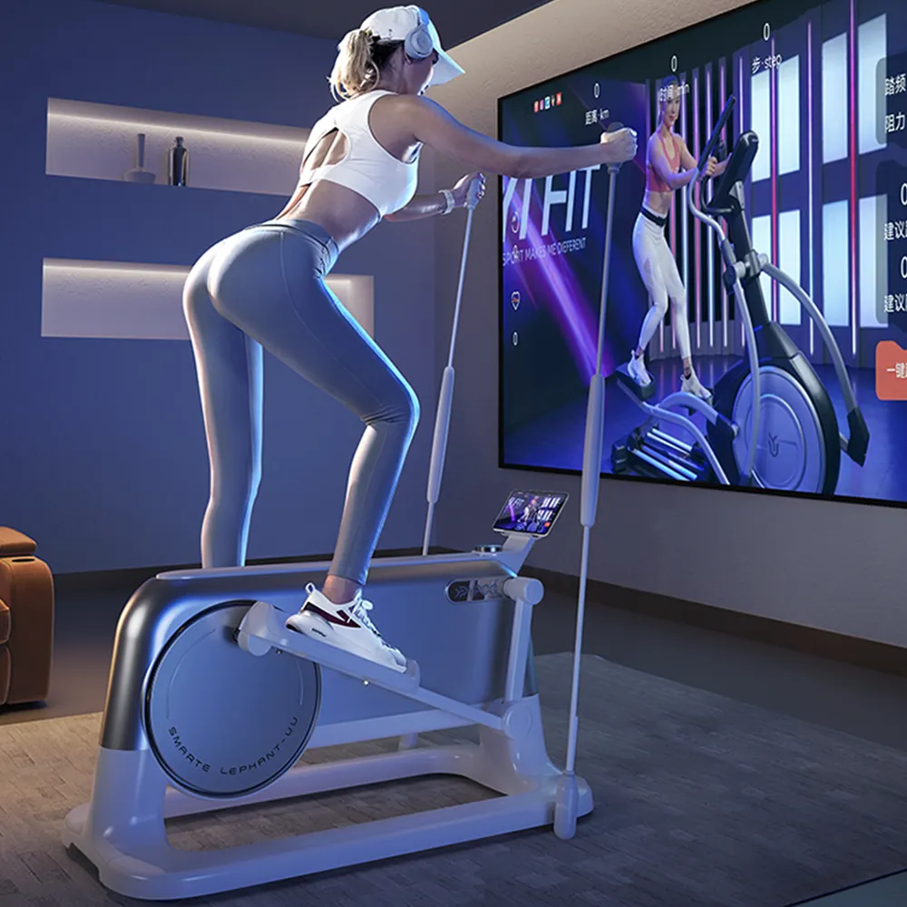 YPOO yeni nesil fil şekli UU 2kg volan kendinden üreten ev spor fitness eliptik makinesi mini eliptik