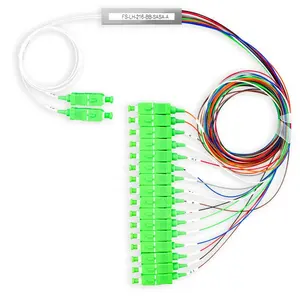 Répartiteur de Fiber optique PLC moins cher 2x2 2x4 2x8 2x16, câble de Tube en acier, 2 voies, 4 voies, 8 voies, 16 voies