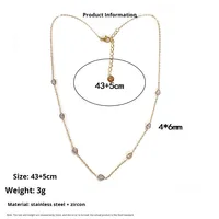 Nouveau Collier de Luxe en Acier Inoxydable Plaqué Or avec Breloques Goutte d'Eau et Cristaux, Design Coréen 2026, Étanche, pour Femme