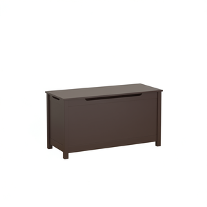 Caja de Juguetes de Madera Color Café para Niños, Rectangular, con Tapa con Bisagras de Seguridad, para Niños Mayores de 2 Años - Product Image 1