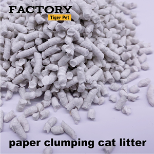 Tiger Pet Eko Dostu Gri Beyaz Kağıt Kedi Kumu 20L Doğal Koku Kontrolü Tozsuz Fabrika OEM ODM - Product Image 1