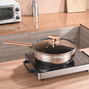 Современный дизайн, экологичный набор посуды из нержавеющей стали из 12 предметов, со стеклянными крышками, подходит для посудомоечной машины и духовки, с возможностью индивидуального заказа, для газовых плит (не для электрических) - Product Image 5