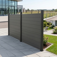 Clôture verticale moderne en aluminium à lattes, taille personnalisée, clôture d'intimité en métal noir, clôture à lattes en aluminium pour cour, hôtel, aménagement paysager
