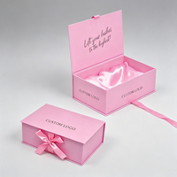 Boîte d'emballage cosmétique pliable de luxe, logo personnalisé, papier écologique, boîte cadeau magnétique pour la beauté et la coiffure avec doublure en soie