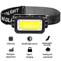 Bas prix de haute qualité Cob LED lampe frontale Rechargeable étanche Cob LED lampe frontale torche