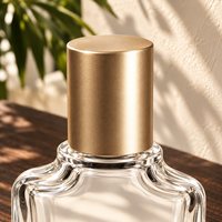 Flacon de parfum vide en verre de luxe personnalisé avec bouchon doré champagne, vaporisateur de parfum à fine brume pour unisexe