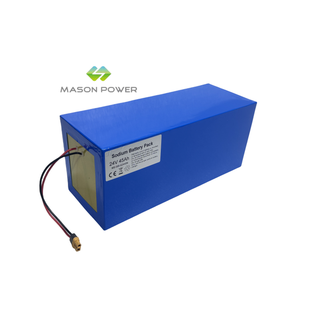 MASON POWER Sodium-ion-battery Storage Na-ion BMS 24 Volt Custom 45Ah Energy Storage Battery -40-60℃ Operating Temperature