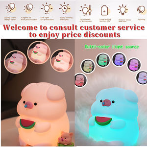 Golosa famiglia Design minimalista USB ricarica Silicone LED luce notturna lampada da scrivania per dormire per camera da letto regalo per le ragazze - Product Image 3