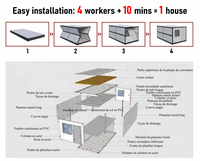 Serre industrielle pliable respirante à montage rapide, cabine conteneur modulaire pliable, mini-maison préfabriquée portable, abri mobile