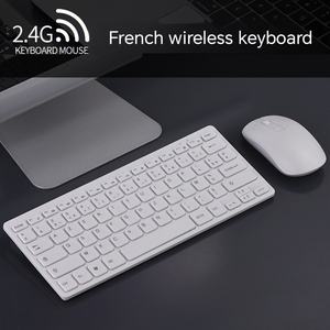 Clavier et souris sans fil ergonomiques ultra-minces CE & ROHS, compatibles Bluetooth 2.4G, portables et abordables - Product Image 4
