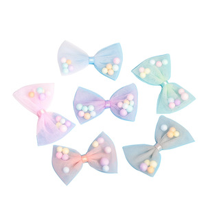 Colorful Mesh Lace <b>Bow</b> Hair Clips 10 Cm For Children Daily Use DIY Accessories - Product Image 5