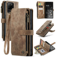 Étui de téléphone pour Samsung S20 Ultra S21 ULTRA S22 PLUS S 8 S9 plus sac à main en cuir avec fermeture éclair étui portefeuille à rabat