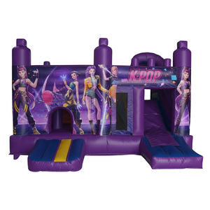 Château gonflable commercial K-POP Demon Hunters avec toboggan pour enfants, idéal pour les fêtes en extérieur et <span class=keywords><strong>la</strong></span> location - Product Image 3
