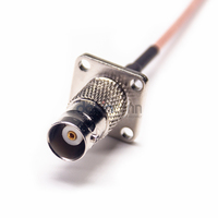 Câble coaxial RG316 50 Ohm, pigtail BNC femelle avec bride à 4 trous vers BNC mâle droit pour test d'antenne WiFi