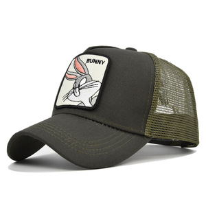 Schattige Bunny <span class=keywords><strong>Patch</strong></span> Trucker Hoeden Dier Geborduurde Baseball Cap Custom Logo Bunny Baseball Cap Hoed Buiten Wandelen Sport Hoed - Product Image 5