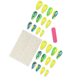 <span class=keywords><strong>Ongles</strong></span> pré-dessinés en forme d'amande, amovibles, avec logo personnalisable, contraste de couleurs Flash Halo, design INS, collection <span class=keywords><strong>Automne</strong></span> Hiver - Product Image 4
