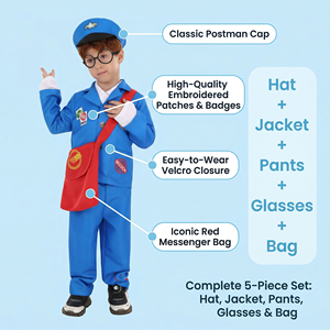 ชุดคอสเพลย์เด็กไปรษณีย์ ชุดแต่งกายพนักงานไปรษณีย์สำหรับเด็ก - Product Image 3