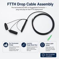 Cordon de raccordement à fibre optique étanche avec connecteur, configuration 3 en 1, rallonge 10/30m pour télécommunications – Fourniture directe usine