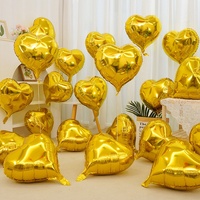 Huaien Factory 18 pouces Love Light Edition couleur unie or argent aluminium Film ballons fête anniversaire anniversaire Arrangements