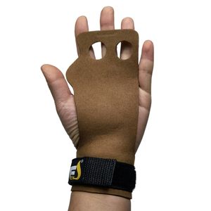 ถุงมือยกน้ำหนักหนัง 2 รู, ที่จับมือสำหรับออกกำลังกายและที่จับยิมนาสติกสำหรับการดึงข้อ, เคตเทิลเบลล์, ยกน้ำหนัก, ดึงข้อ, คาลเลราส - Product Image 5