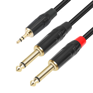 <span class=keywords><strong>Cable</strong></span> Adaptador Divisor de Audio en Y, de 3.5mm Estéreo <span class=keywords><strong>Macho</strong></span> a <span class=keywords><strong>Doble</strong></span> Conector de 6.35mm <span class=keywords><strong>Macho</strong></span> - Product Image 2