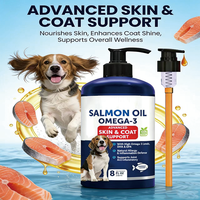 Traitement pour la santé de la peau et du pelage, huile de saumon, soins et suppléments pour animaux de compagnie avec DHA et EPA, marque privée