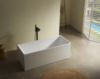 Baignoire autoportante rectangulaire en acrylique MC8002 avec fonction de trempage profond pour usage intérieur dans les appartements et hôtels (garantie 3 ans)