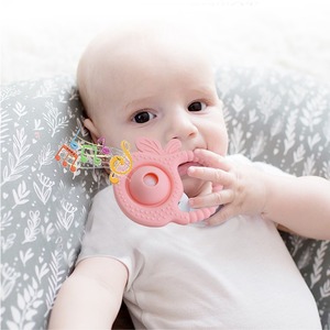 Nuevo altavoz Apple Ringing con sonido para dientes de leche, silicona de grado alimenticio para masticar y jugar - Product Image 3
