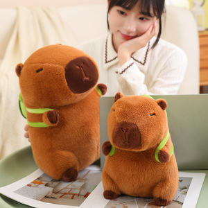 Peluche di Capibara Cartoonesco Carino 23cm-100cm, Bambola Grassa, Animale di Peluche Confortevole per Bambini, <span class=keywords><strong>Regalo</strong></span> di Compleanno per Ragazze - Product Image 3