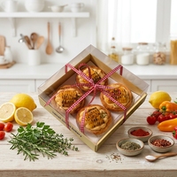 Scatola per Torte di Mais Grigliato con Coperchio Trasparente, Confezione in Carta Stampata Personalizzata per Pasticceria