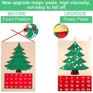 Ourwarm Ready to Ship Customized Christmas <strong>Advent</strong> Felt <strong>Fabric</strong> <strong>Calendar</strong> with Christmas Tree Countdown and Pockets 11x16cm - Product Image 4
