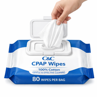 Tisu CPAP Alami Dengan Lidah Buaya Bebas Alkohol Kemasan Dapat Ditutup Kembali Perlengkapan CPAP
