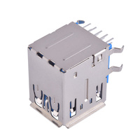 Connecteur USB 3.0 Type A femelle, Port double couche, transfert de données haute vitesse 5Gbps, réceptacle à coque en acier inoxydable pour Hub de carte mère